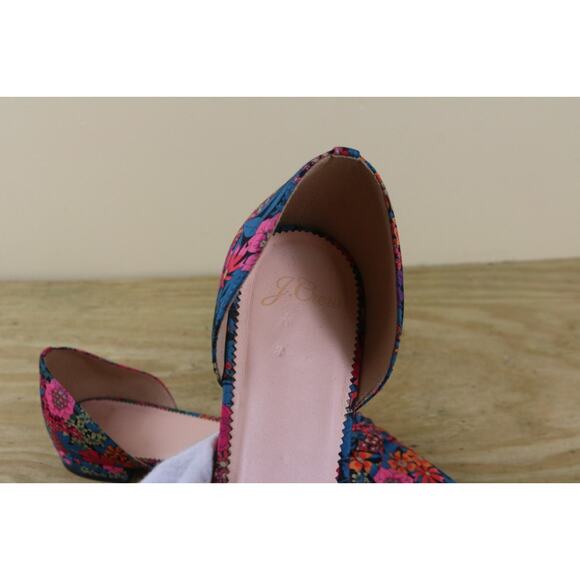 J.crew Shoes D'orsay 10.5 Liberty Print Floral Point Toe Knot Leather Flats - Picture 5 of 8